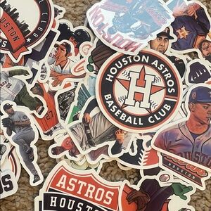 Bundle of around 45 Houston Astros Stickers